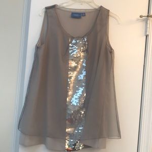 Cute silver top for fun night out!